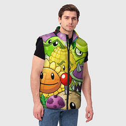 Мужской жилет Растения против зомби, цвет: 3D-черный — фото 2