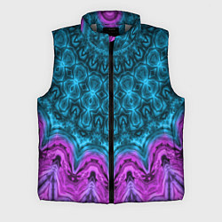 Мужской жилет Малиново-синий орнамент калейдоскоп