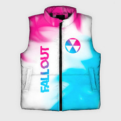 Мужской жилет Fallout neon gradient style: надпись, символ