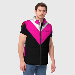 Мужской жилет FIRM черный с розовой вставкой, цвет: 3D-красный — фото 2