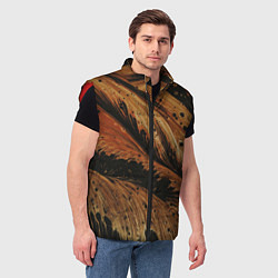 Мужской жилет Тёмно-оранжевые краски, цвет: 3D-красный — фото 2