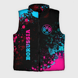 Мужской жилет Borussia - neon gradient: надпись, символ, цвет: 3D-черный