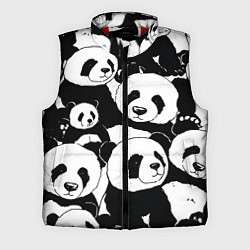 Мужской жилет С пандами паттерн, цвет: 3D-красный