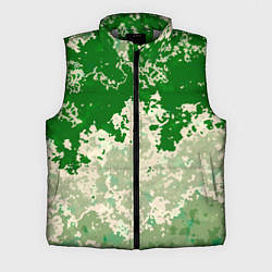 Мужской жилет Абстракция в зелёных тонах