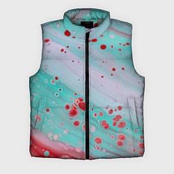 Мужской жилет Волнообразные красные и голубые краски