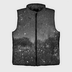 Мужской жилет Абстрактная тьма и следы белой краски, цвет: 3D-черный