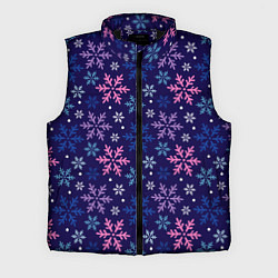 Мужской жилет Снежинки ночные