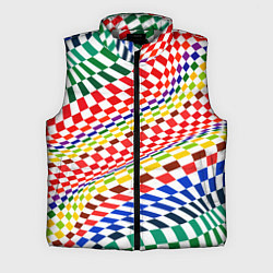 Мужской жилет Разноцветная оптическая иллюзия, цвет: 3D-светло-серый