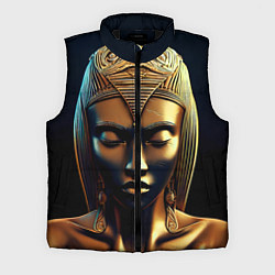 Мужской жилет Нейросеть - золотая статуя египетской царицы, цвет: 3D-черный