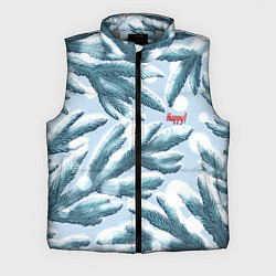 Мужской жилет Ветки ёлочек - happy, цвет: 3D-светло-серый