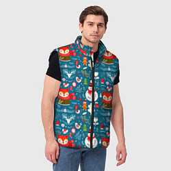 Мужской жилет New Years holiday, цвет: 3D-черный — фото 2