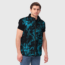 Мужской жилет Камуфляж с голубым оттенком, цвет: 3D-черный — фото 2