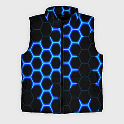Мужской жилет Неоновая броня земля воздух, цвет: 3D-черный