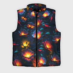 Мужской жилет Светящиеся цветы, цвет: 3D-красный