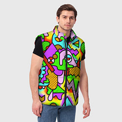 Мужской жилет Psychedelic acid, цвет: 3D-черный — фото 2