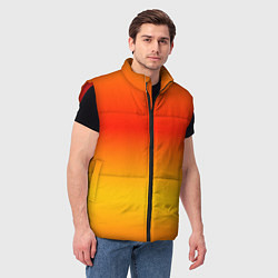 Мужской жилет Переливы оранжевого, цвет: 3D-красный — фото 2