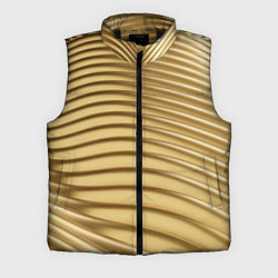 Мужской жилет Золотой волнистый фон, цвет: 3D-черный