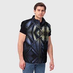 Мужской жилет Металлический калейдоскоп, цвет: 3D-черный — фото 2
