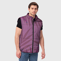 Мужской жилет Розовая пальма, цвет: 3D-черный — фото 2