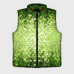 Мужской жилет Геометрическое зелёное искажение в пространстве, цвет: 3D-красный