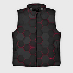 Мужской жилет Соты с красным свечением, цвет: 3D-светло-серый