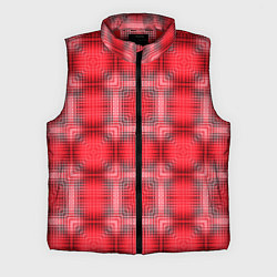 Мужской жилет Красный с белым клетчатый узор, цвет: 3D-красный