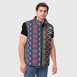 Мужской жилет Мексиканский орнамент, цвет: 3D-черный — фото 2
