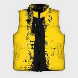 Мужской жилет Вертикальная черно-желтая полоса Cyberpunk 2077, цвет: 3D-черный