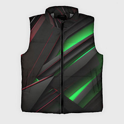 Мужской жилет Объемная текстура с зеленым свечением, цвет: 3D-светло-серый