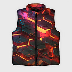 Мужской жилет Сломанные лавовые наносоты, цвет: 3D-красный