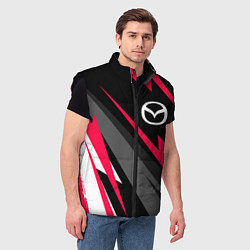 Мужской жилет Mazda fast lines, цвет: 3D-черный — фото 2