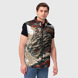 Мужской жилет Тату дракона в стиле Ирезуми, цвет: 3D-черный — фото 2