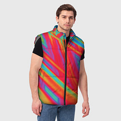 Мужской жилет Кислотная абстракция, цвет: 3D-светло-серый — фото 2