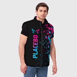 Мужской жилет Placebo - neon gradient: по-вертикали, цвет: 3D-черный — фото 2