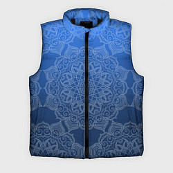 Мужской жилет Мандала на градиенте синего цвета, цвет: 3D-черный