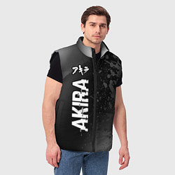 Мужской жилет Akira glitch на темном фоне: по-вертикали, цвет: 3D-черный — фото 2