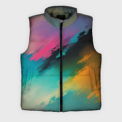 Мужской жилет Абстрактный туман, цвет: 3D-черный