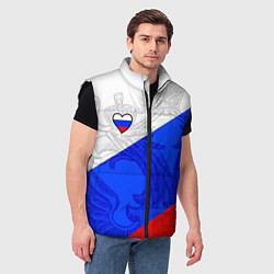 Мужской жилет Сердечко - Россия, цвет: 3D-черный — фото 2