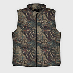 Мужской жилет Тёмный фон с элементами дракона, цвет: 3D-черный