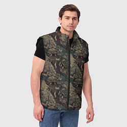 Мужской жилет Тёмный фон с элементами дракона, цвет: 3D-черный — фото 2