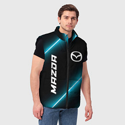 Мужской жилет Mazda неоновые лампы, цвет: 3D-черный — фото 2
