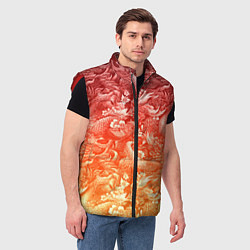 Мужской жилет Огненная татуировка с элементами дракона, цвет: 3D-красный — фото 2
