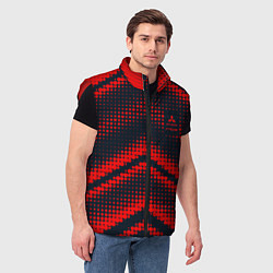 Мужской жилет Mitsubishi sign, цвет: 3D-красный — фото 2