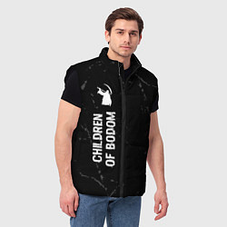 Мужской жилет Children of Bodom glitch на темном фоне: по-вертик, цвет: 3D-черный — фото 2