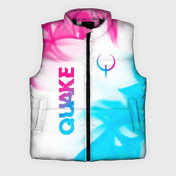 Мужской жилет Quake neon gradient style: надпись, символ, цвет: 3D-черный