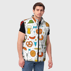 Мужской жилет Октоберфест - цветной дудл, цвет: 3D-красный — фото 2