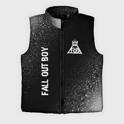 Мужской жилет Fall Out Boy glitch на темном фоне: надпись, симво, цвет: 3D-черный