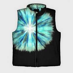 Мужской жилет Тай-дай бирюзовый круг