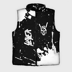Мужской жилет Slayer и рок символ на темном фоне, цвет: 3D-черный