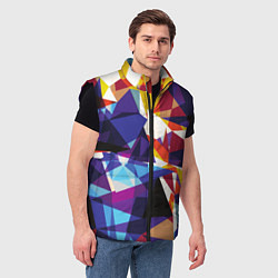 Мужской жилет Мозаичный узор, цвет: 3D-черный — фото 2